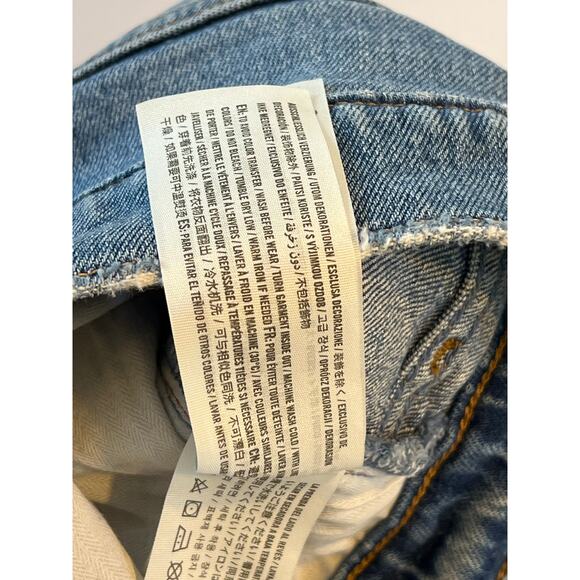 Abercrombie & Fitch 90s Relaxed Jean High Rise Cut-Off Shorts Women's Size 18R - Picture 12 of 15